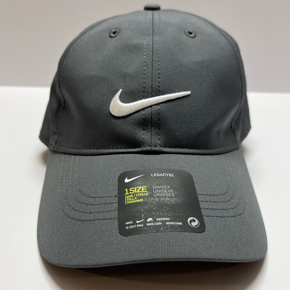 Nike Dark Gray Swoosh Baseball Cap Hat